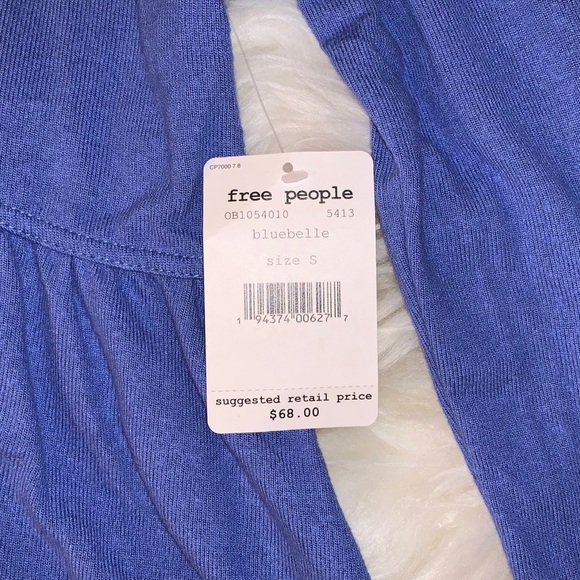 Free People Forever Your Girl Blue Tunic T-Shirt - Picture 12 of 12